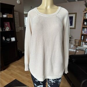 RD Style light beige long sleeve sweater-size L